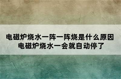 电磁炉烧水一阵一阵烧是什么原因 电磁炉烧水一会就自动停了